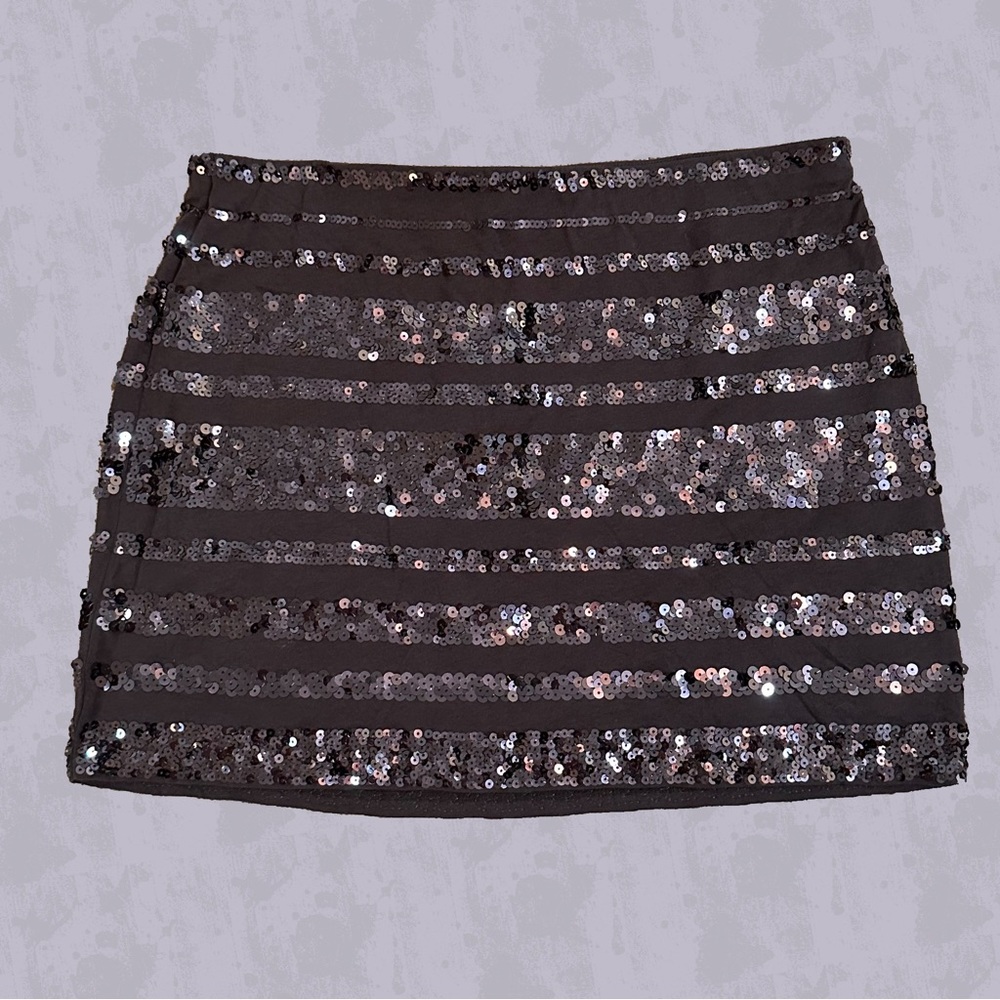 Express sequin mini skirt